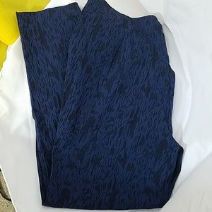 Dennis Basso Printed Jacquard Ankle Pants